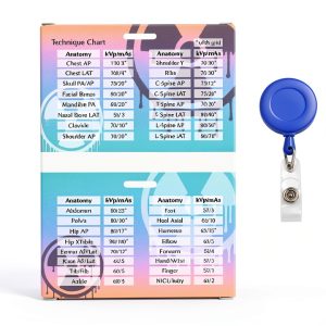 Generic X‑Ray Badge Buddy PVC Technique Card with Drawstring Blue-0