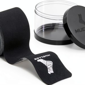 Mueller Kinesiology Therapeutic Tape Black 20-Count Pre-Cut Strips-0