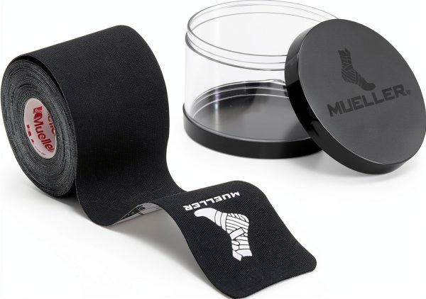 Mueller Kinesiology Therapeutic Tape Black 20-Count Pre-Cut Strips-0