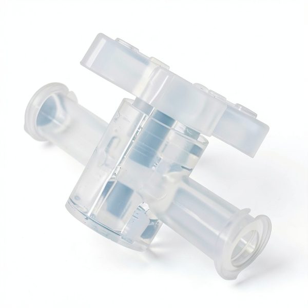 2-Way Stopcock TODA Fluid Control – Female Luer Lock PP, 25 Pack Clear-2