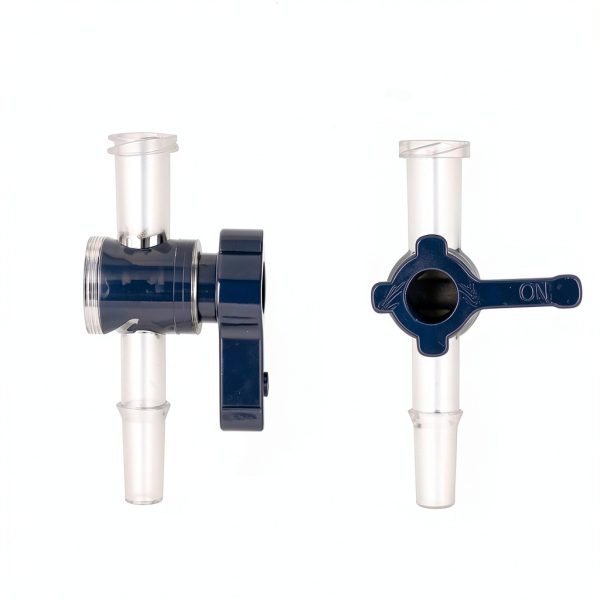 Hynec 2-Way Luer Lock Stopcock, 5/32" 4.0mm Multi-Purpose Valve for Lab Equipment, School Projects & DIY Experiments (20-Pack)-2