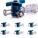 3-Way Stopcocks with Luer Connection, Disposable Medical Injection Stopcock, Sterile, 10Pcs-0