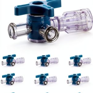 3-Way Stopcocks with Luer Connection, Disposable Medical Injection Stopcock, Sterile, 10Pcs-0