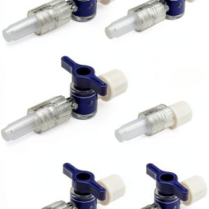 6PCS Luer 2 Way Valves Disposable Dual Port Stopcocks 2.11 x 0.71 inches Controls Liquid and Gas Flow Direction For School Projects Amateur DIY Experimental Research Projects-0