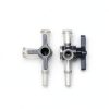 Hynec 3-Way Luer Lock Stopcock 4.0mm Polycarbonate Valve 20-Pack-5