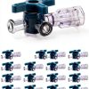 QWORK 3-Way Stopcocks Luer Connection Sterile 20 Pack Blue-0