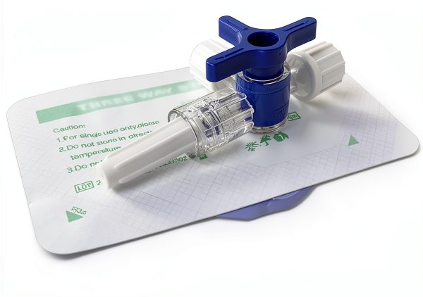3 Way Stopcocks TICOMI Disposable Luer Lock Pack of 16 Blue-2