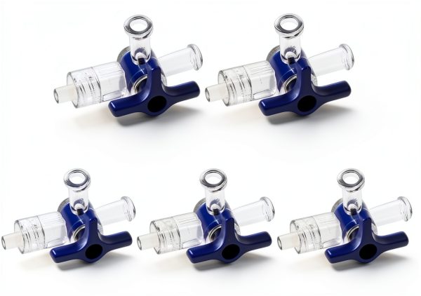 5Pcs 3 Way Stopcocks SHUATI Medical Injection Stopcock Transparent-0