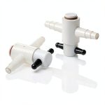 Nalgene Polypropylene 2-Way Stopcock with PTFE Plug, 1/4-5/16" ID-0