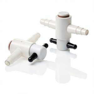 Nalgene Polypropylene 2-Way Stopcock with PTFE Plug, 1/4-5/16" ID-0