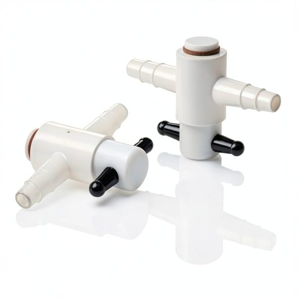 Nalgene Polypropylene 2-Way Stopcock with PTFE Plug, 1/4-5/16" ID-0