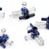 5Pcs 3 Way Stopcocks SHUATI Medical Injection Stopcock Transparent-2